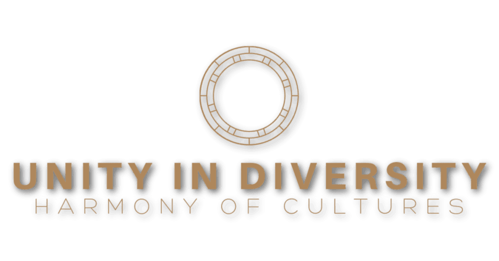 Diversity and unity in culture logo with circular design and harmonious theme.