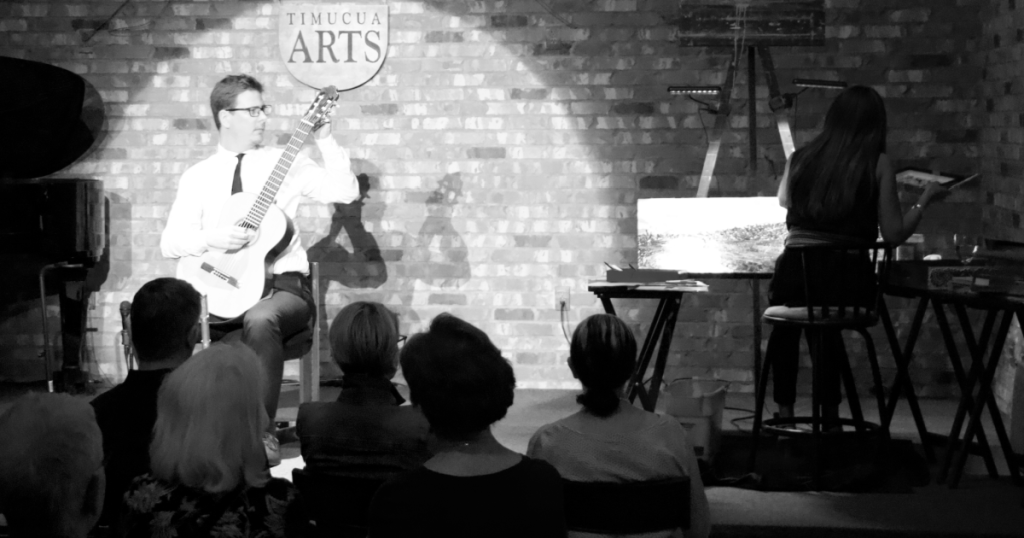 classical guitarist Sam Desmet collaborates with visual artist