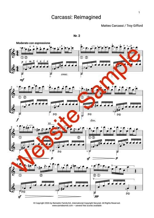 Carcassi: Reimagined – Guitar Duo Sheet Music, Op. 60 - Image 3